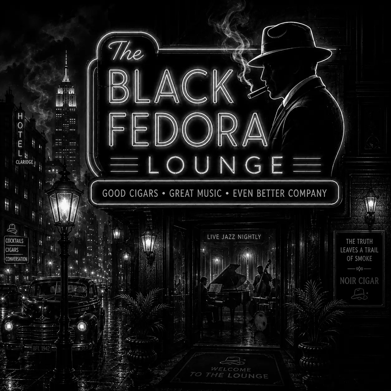 The Mystery of the Black Fedora - The Black Fedora Lounge original noir music