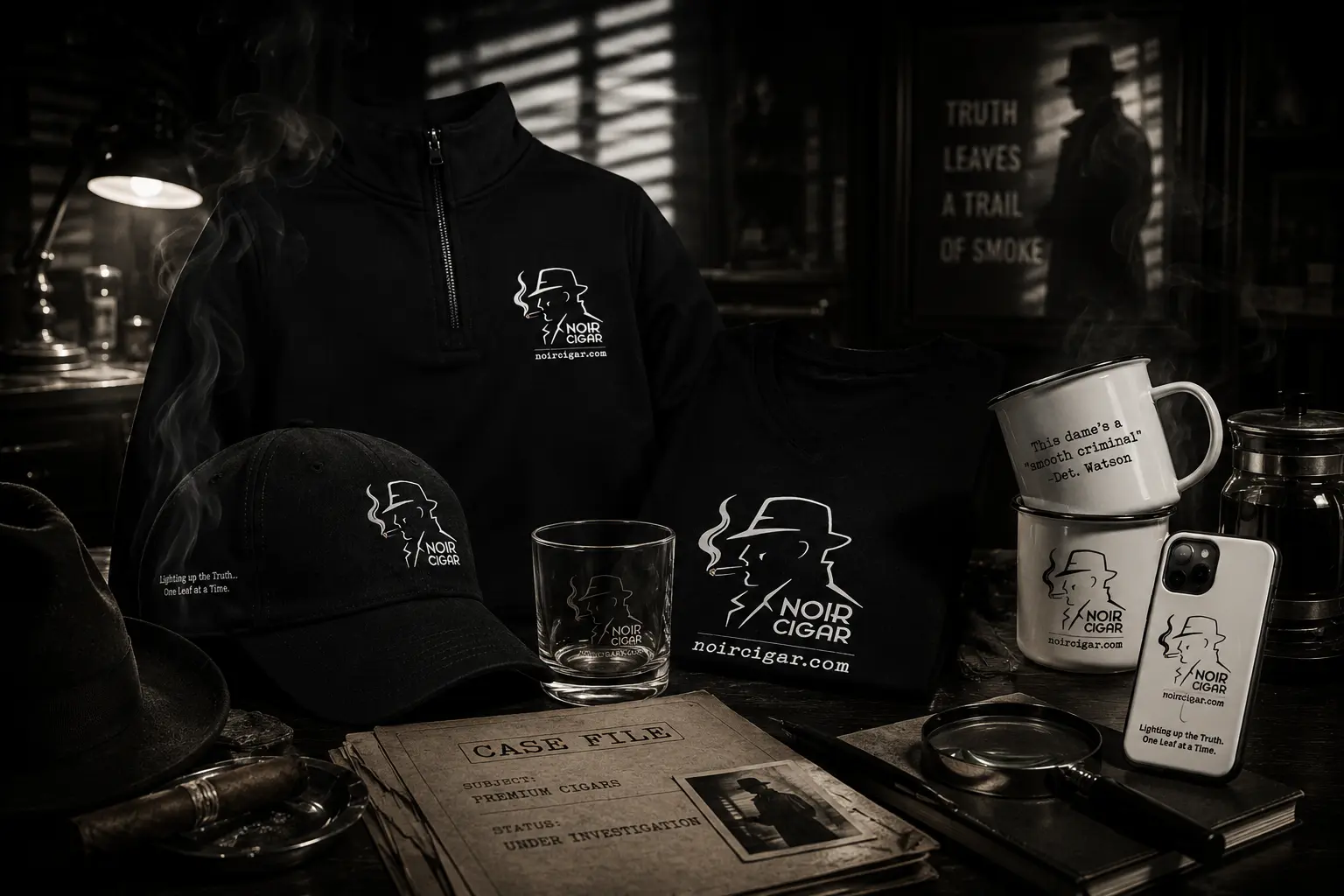 The Smolder Shop — Noir Cigar premium merchandise collection